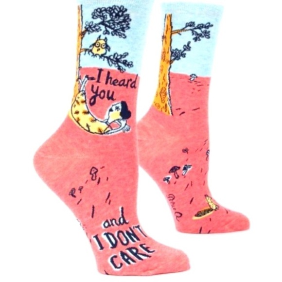 Blue Q Accessories - Blue Q ‘I Heard You and I Don't Care' Women's Graphic Socks